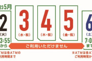 ゆうちょ銀行からお金が下ろせずワイのゴールデンウィーク終わる…