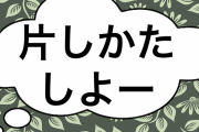 私「片付けかたしよー」夫「ん？」私「ほら、片しかたしよー」夫「え？え？」