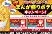 画像　ロッテリアでポテト超山盛り500円キャンペーン！！