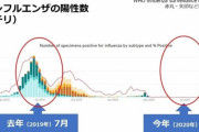 【朗報】インフル患者わずか３人、昨年の１０００分の１以下…手指消毒やマスク徹底で