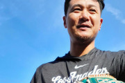 カープ森翔平が"翔time"宣言！大谷にあやかりドジャース服で練習
