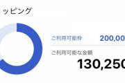 ワイ(39)、初めてクレジットカードを作るも限度額が20万円で咽び泣く