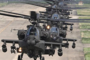 韓国陸軍、地上戦最強ヘリAH-64E「アパッチガーディアン」16機を動員して大規模な航空作戦訓練！