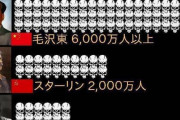 そんな奴らと友好なんてあり得ない　〜　世界の全ての戦争の死者数よりも共産主義が自国民を殺した数の方が多いらしいなwwww