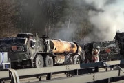 米軍車列にトラックが衝突し炎上、1人死亡か…ドイツ南部ニュルンベルク！