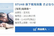 STU48薮下楓写真集『さよならの余韻』957部でオリコン10位【STU/瀬戸内48ふうちゃん】