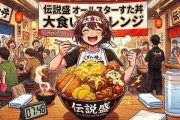 【いけそう？】35分でこのデカ盛りを完食すれば1年間すた丼が無料になるぞwww