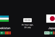 ◆ｳｽﾞﾏﾉﾌ杯◆U23ウズベク×U23日本 日本前半シュート0も後半嶋本と井上のゴールでホームウズベクを破り優勝！