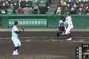 【センバツ高校野球】大阪桐蔭、3回表に松尾汐恩の2ランホームランで4得点目！近江先発山田は3回途中4失点、45球を投げて自ら降板