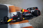 F1オランダGP予選：ペレス「（T）スロットルを（H）早く踏みすぎてグラベルに接触し（R）リアが流れた」
