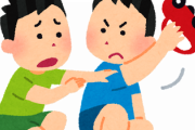 うちの2歳児ジャイアンみたいでさ、支援センターで待ってねが言える2歳前の子から奪い取ろうとする