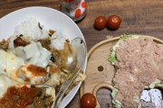 ( ヽ´ん`) 「はい、ワイの自炊ご飯野菜も取れてタンパク質豊富、最高の飯」