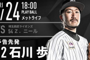 一軍試合実況　7月24日18:00～ 西武－ロッテ (先発 ニール×石川)
