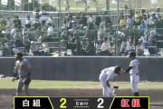 【阪神紅白戦】阪神白組、6回に育成2位・福島圭音のタイムリーで同点に追いつく！！！！！