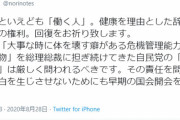 【大炎上】立憲民主・石垣議員「安倍総理は大事な時に体を壊す癖がある危機管理能力のない人物」 → 同党議員からも非難殺到