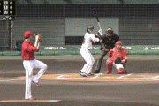 【GIF】巨人ドラ5・岡田悠希、プロ“初安打！