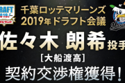 【ロッテ】2019年ドラフト会議｜交渉権獲得全選手一覧