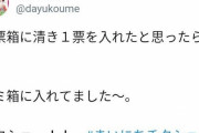 コウメ太夫「投票箱に入れたと思ったら～ ゴミ箱に入れてました～」