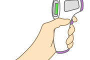 おでこにピってするだけで体温計あるじゃん？