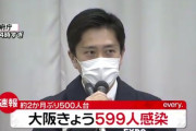大阪の感染者数599人(3/31) |  ただの風邪定期  |  吉村偉そうなこと言っててこれかｗ