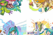 【画像】初音ミク、ポケモンとデジモンと同時にコラボしてしまう