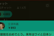 立浪さん、新庄監督就任会見にスパチャを送りつけるwwwww