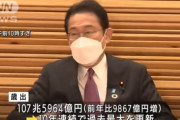 【悲報】今年度予算案、驚異の「107兆5964億円」ｗｗｗｗｗ
