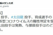 巨人　鍬原、太田龍、育成・与那原の3選手が新型コロナ陽性