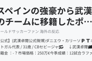 スペインの強豪から武漢のチームに移籍したポルトガル代表に海外びっくり仰天！（海外の反応）