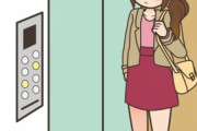 こんな格好のお姉さんがマンションのエレベーターに乗ってきたらどうする？