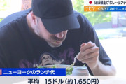 【悲報】日本のランチ代、海外の半分だった
