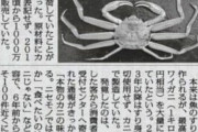 【悲報】カニカマに最高級ズワイガニが混入