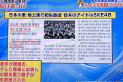 SKE48、池上彰特番で「韓国の地上波生放送で初めて歌った日本人」として紹介される