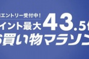 楽天市場｢ポイント最大43.5倍 お買い物マラソン｣を19日20時から開始