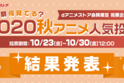 男女で差アリ！？「2020秋アニメ視聴継続作品」ランキング発表