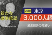 本日の東京の感染者数3000人超