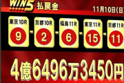 【競馬】WIN5、4億6496万3450円ｗｗｗｗ