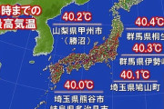 観測史上初　6地点で40℃超え