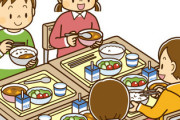 小学校の給食の時、よく班と向いあって一緒に食べてたよな