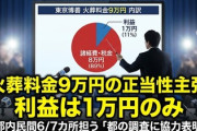 実質的に中国資本傘下の東京博善「火葬料金9万円は妥当。利益は1万円だけ」