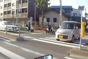 【動画】それいいの？江戸川区で横断歩道を横断する軽自動車が目撃される。