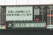 【ロッテ対ソフトバンク22回戦】またZOZOマリンで日差しの影響で試合が中断