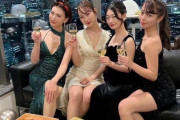 【画像】港区女子会、スカイツリーを背景にパシャリ♪