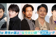 男性が選ぶ“なりたい顔”ランキング、竹野内豊が総合１位に２年ぶり返り咲き！
