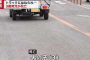 【物議】母親と自転車に乗っていた3歳児、自転車が転倒した際にトラックにはねられ死亡…←母親に批判、運転手に同情の声