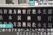 油を染み込ませた布団に二歳児放置し死なせた母親不起訴