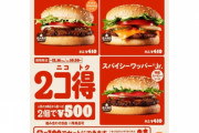 【朗報】バーガーキング、驚異の「２個５００円」セールｷﾀ━━━━(ﾟ∀ﾟ)━━━━!!