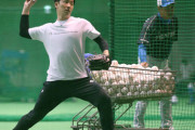 日本ハムOBの斎藤佑樹氏がキャンプで打撃投手　万波中正に計67球