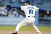 ドジャース山本由伸、メジャー最多の100球投げて5勝目　6回1/3を2失点、8奪三振　強力打線の援護にも助けられる