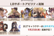 【グラブル】1/25実装 『LBサポートアビリティ』情報まとめ